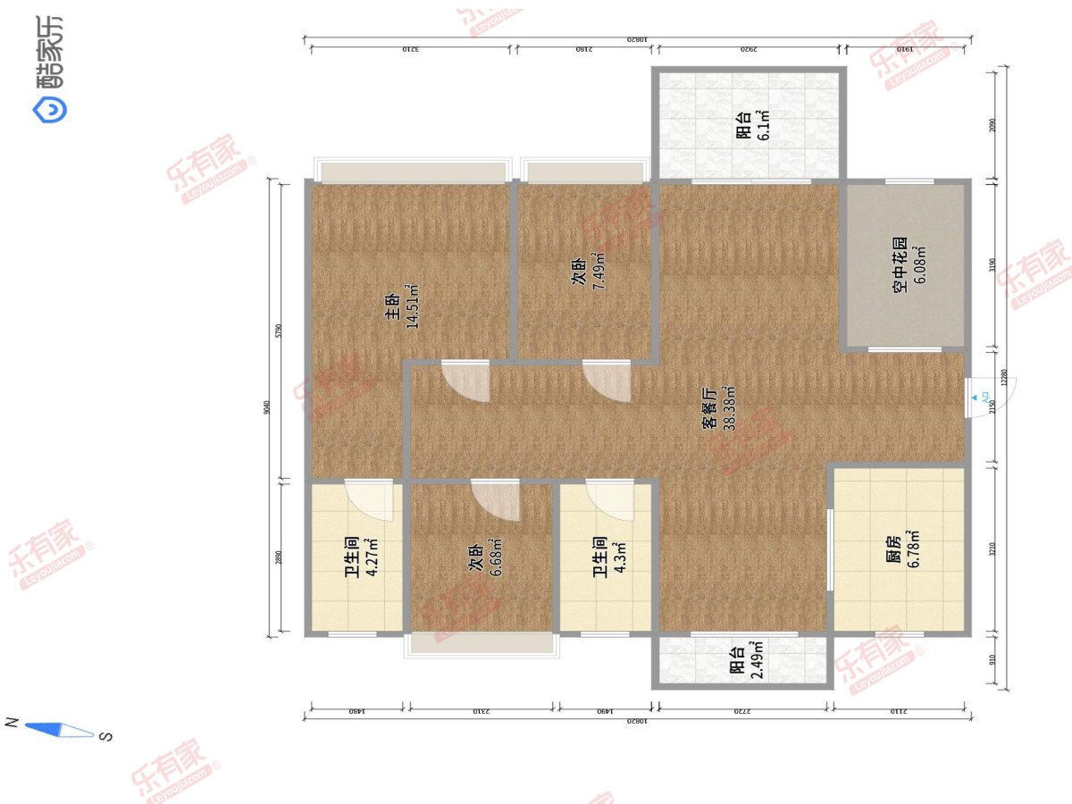 明泰城 4房2厅2卫 126.42㎡-江门明泰城租房