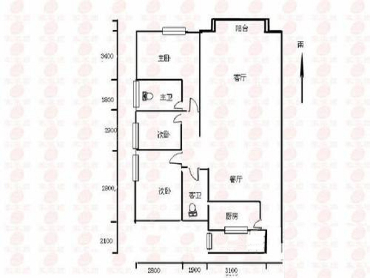 凤天阁 5房2厅1卫 112.06㎡