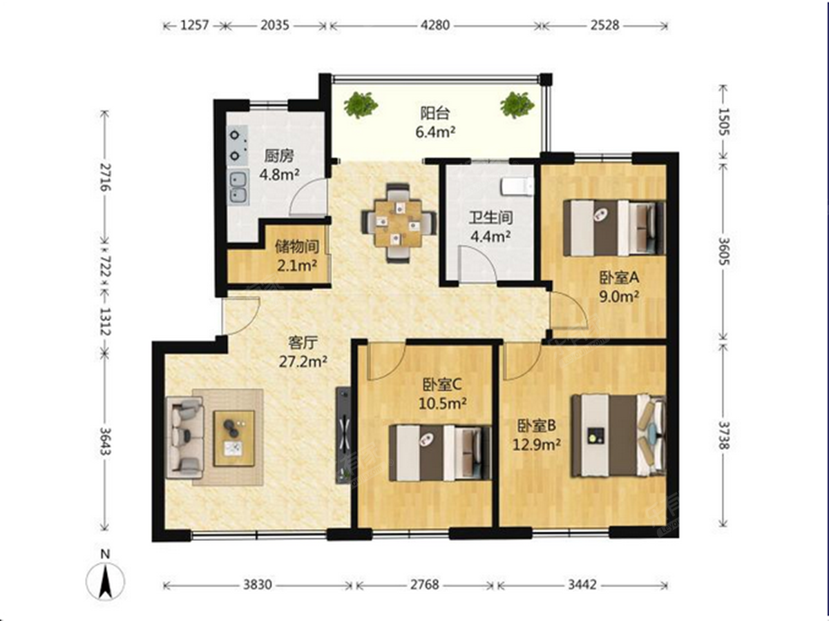 新沙中学宿舍楼户型图