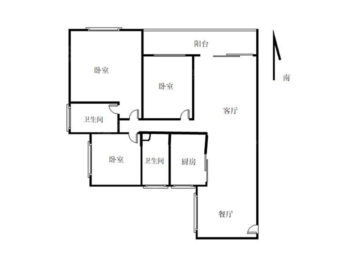 壹克拉 3房2厅1卫 81.32㎡-东莞壹克拉租房
