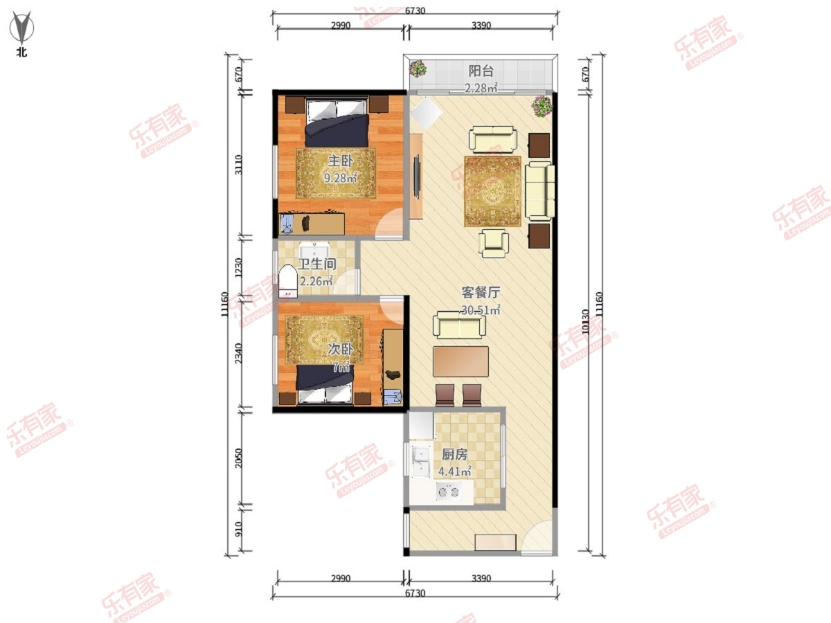 信义假日名城五期户型图