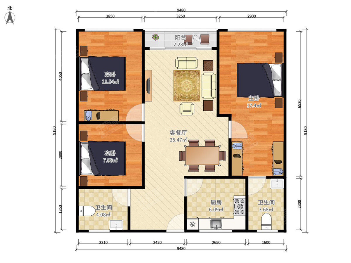 碧桂园苹果106m²