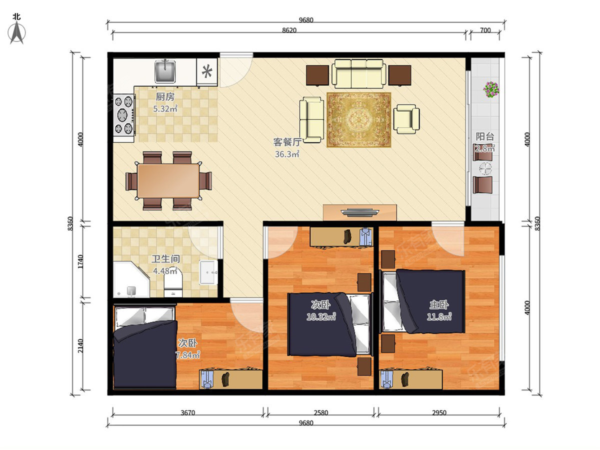 碧桂园苹果99m²