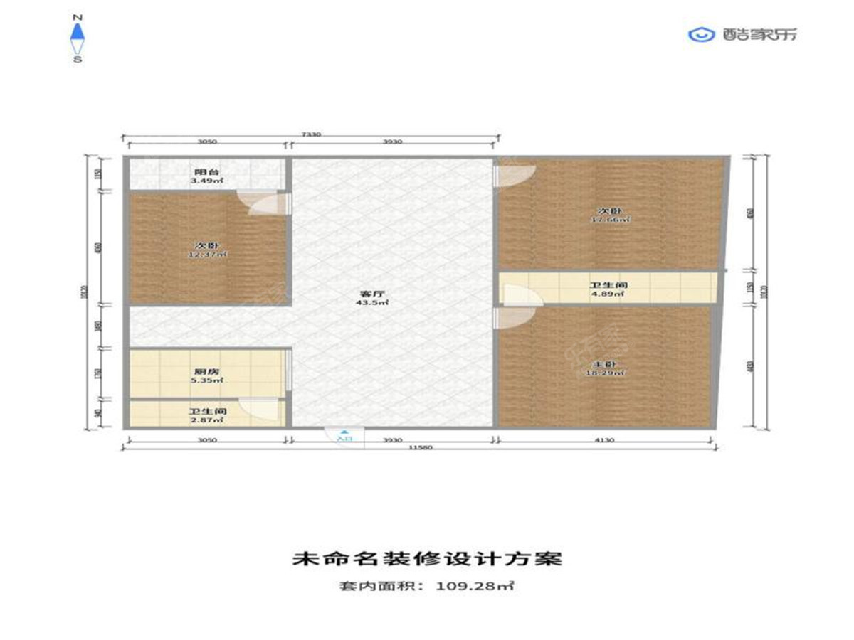 侨乐路 3房2厅2卫 110㎡