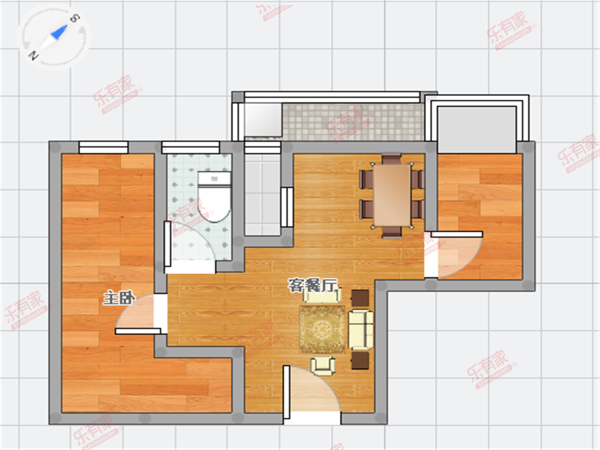 盈丰华轩 2房1厅1卫 67.52㎡