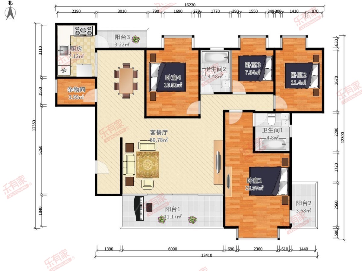 发展兴苑 南北 普装 4室 2厅 188m²-珠海发展兴苑租房
