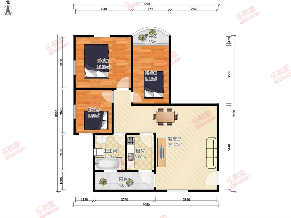 龙珠花园二期户型图