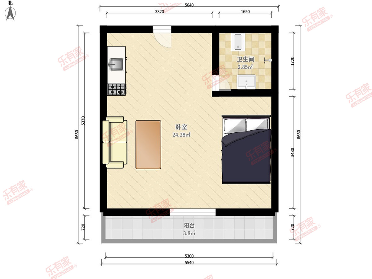 贤德国际公寓户型图