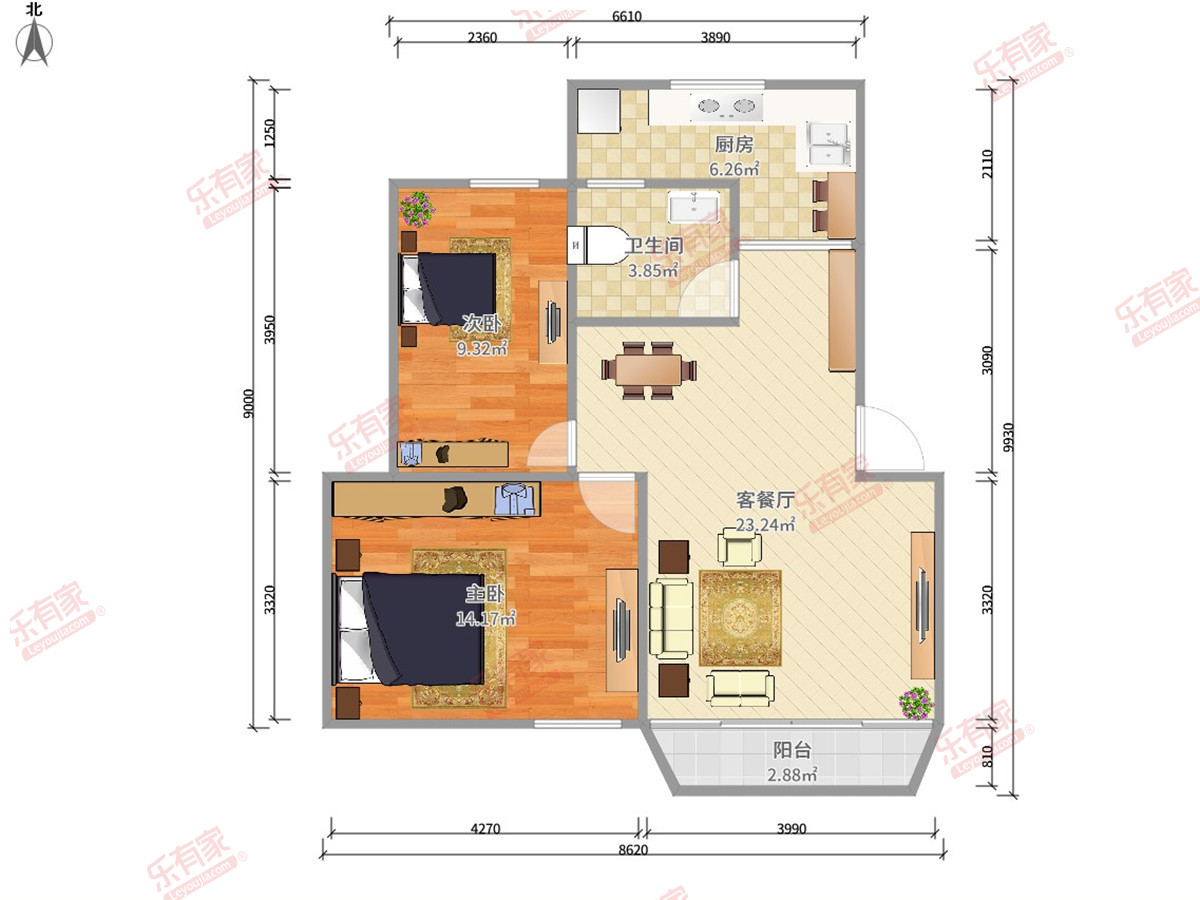 江海四路 2房2厅1卫 77.6㎡-江门江海四路二手房