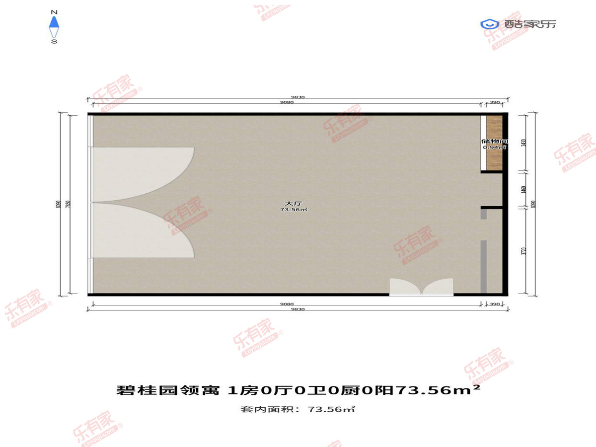 碧桂园领寓 1房0厅0卫0厨0阳73.56m² 南