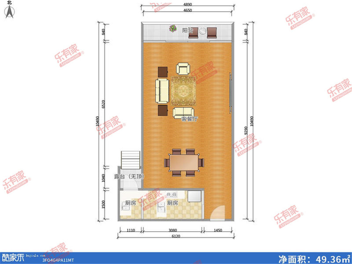 豪布卡斯公寓户型图