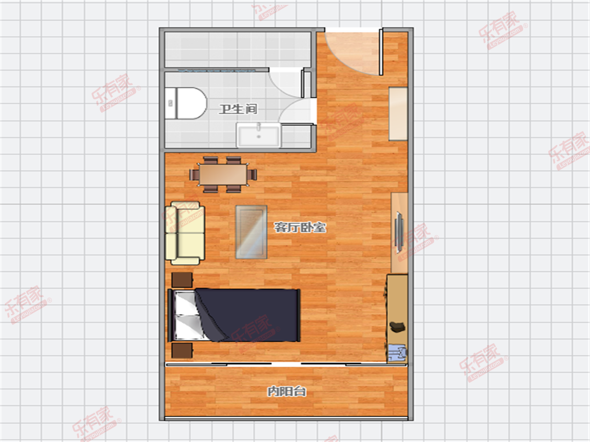 威谷科技园 1房0厅1卫0厨1阳45.0m² 南