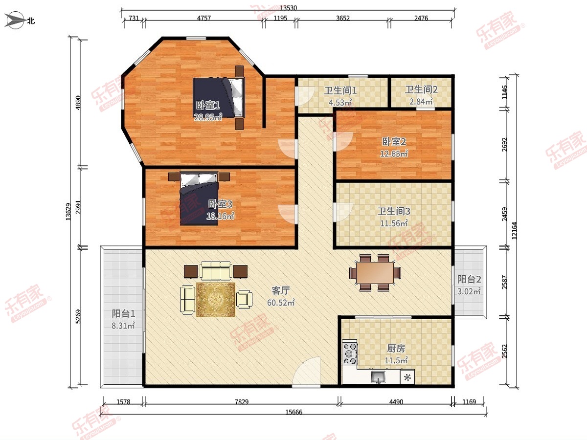 菊城建华花园户型图