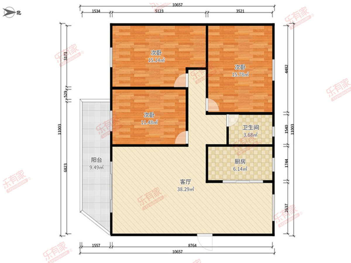 城市绿兴 3房2厅1卫 100㎡-江门城市绿兴租房