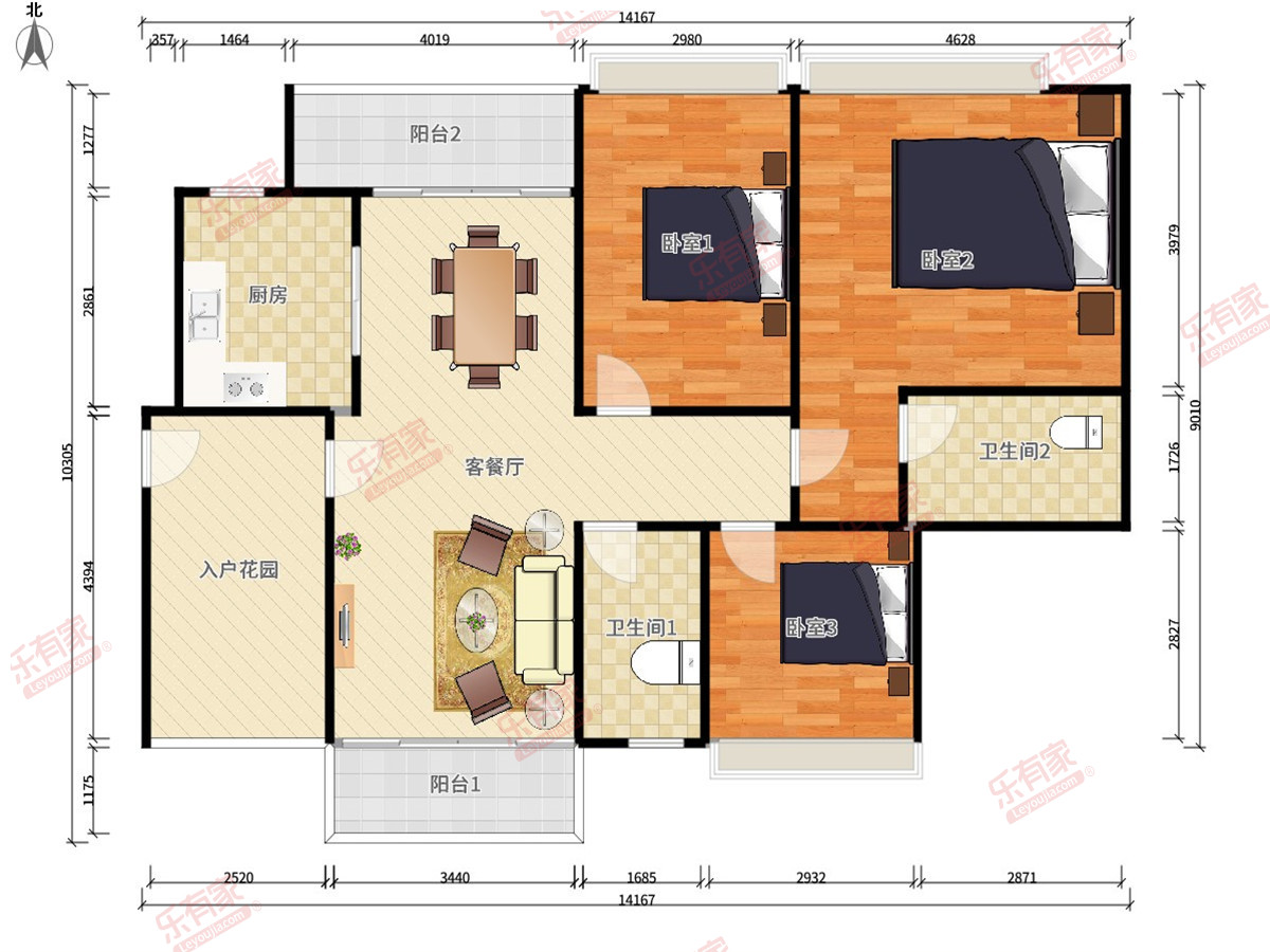 美林假日户型图