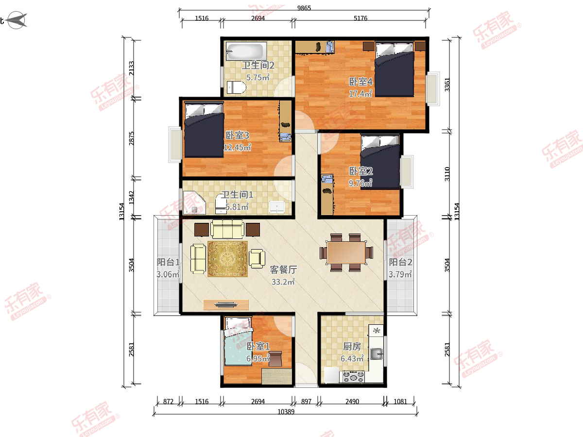 鑫源名筑花园二期户型图
