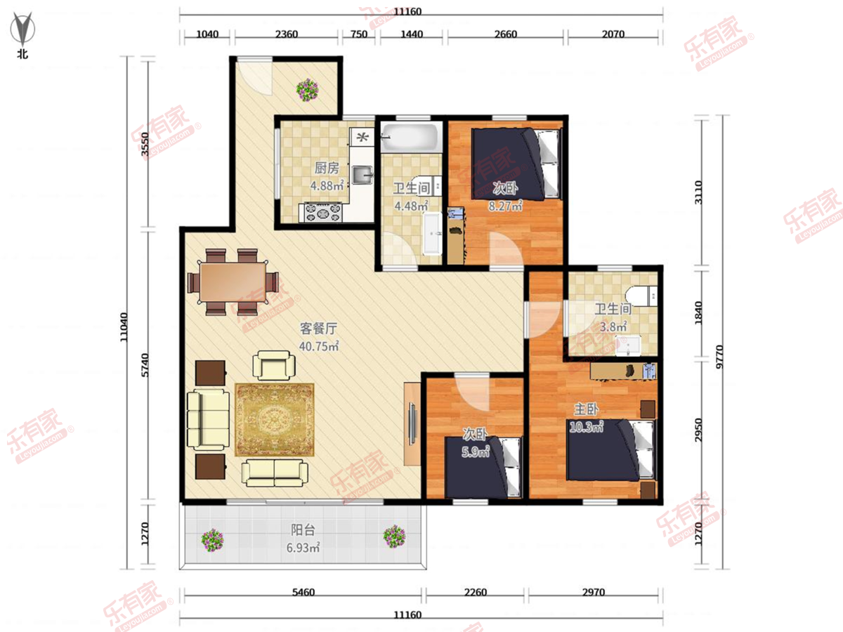 凯蓝滨江名门花园户型图