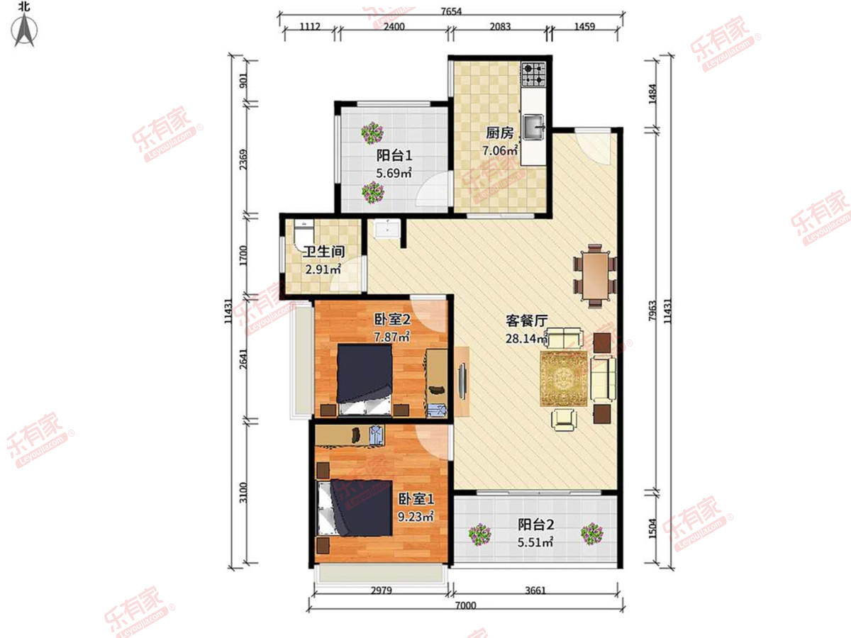 君华天第家园户型图