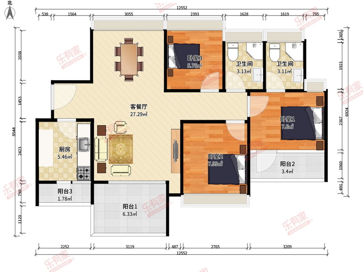 宝昌利御景御峰公馆户型图
