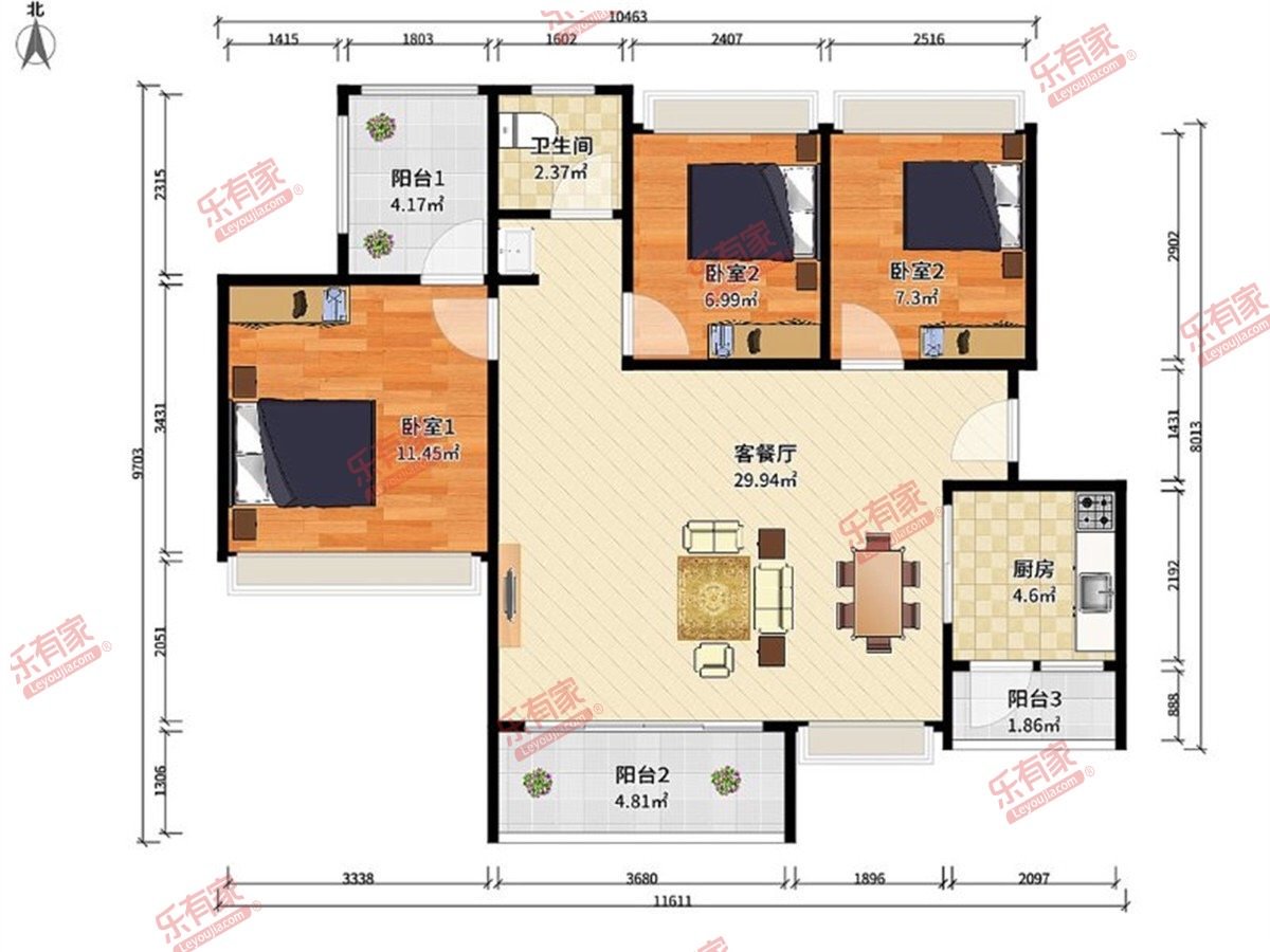 君华时代花园户型图