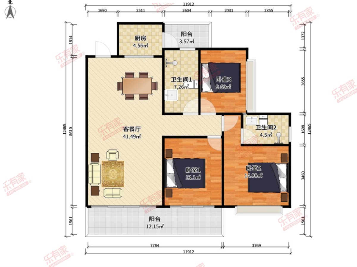 海伦堡青云台户型图