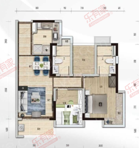 三水乐平碧桂园四季峰景 2房0厅0卫0厨0阳90.0m² 东 1