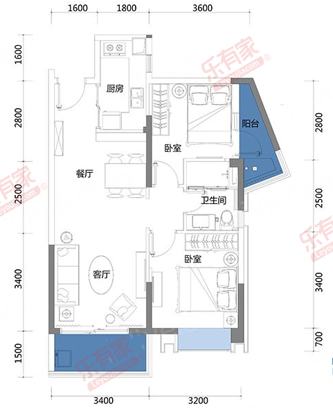 格力海岸五期 1房0厅0卫0厨0阳30.0m² 东