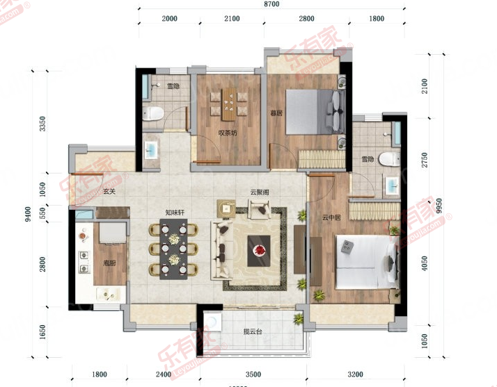 万科第五园 3房0厅0卫0厨0阳90.0m² 东 1