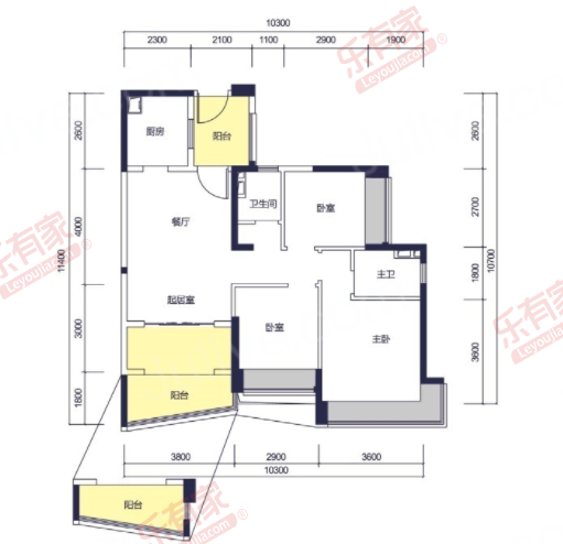 华发国际海岸揽澳郡 3房0厅0卫0厨0阳80.0m² 东