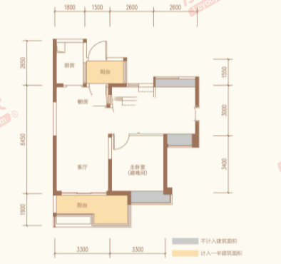 华发城建四季半岛·翡翠湾 2房0厅0卫0厨0阳90.0m² 东