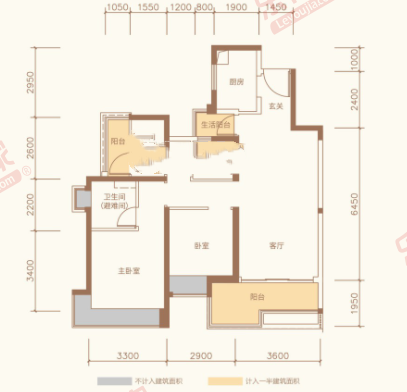 华发城建四季半岛·翡翠湾 2房0厅0卫0厨0阳90.0m² 东 1