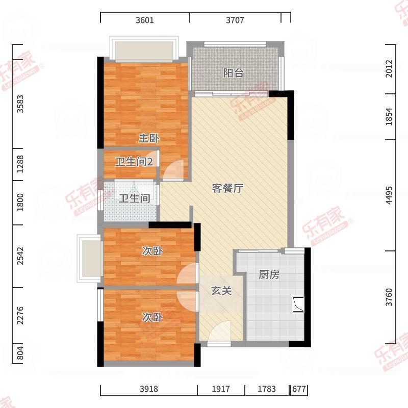 中泰峰境(金湖郦城)户型图