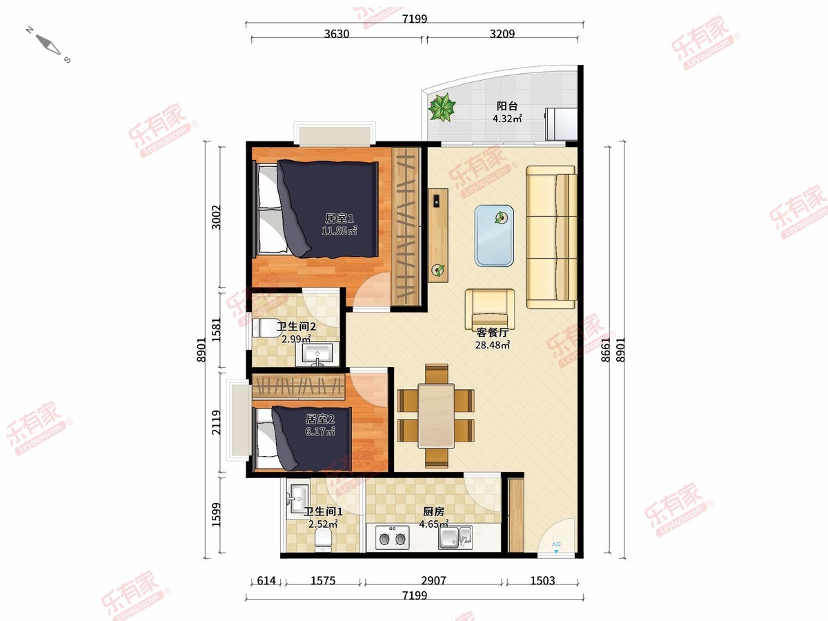 海荣新园，方正户型，朝南采光佳，带地面花园，学位可用！业主诚售，随时看房！-珠海海荣新园二手房