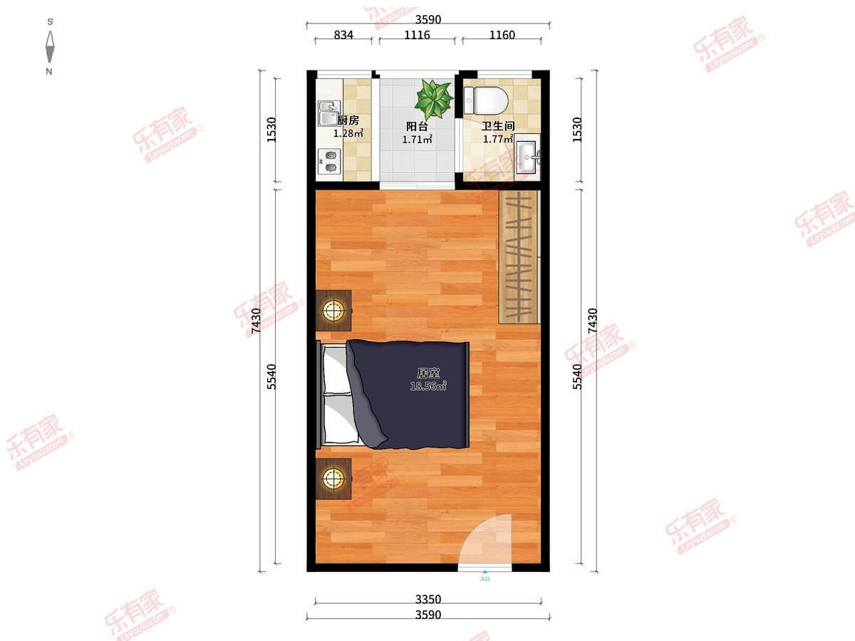 鹏基公寓(八卦岭)户型图