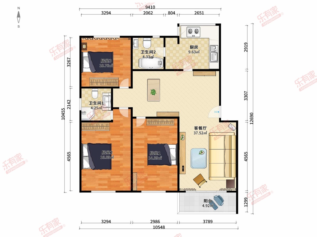 建设花园户型图