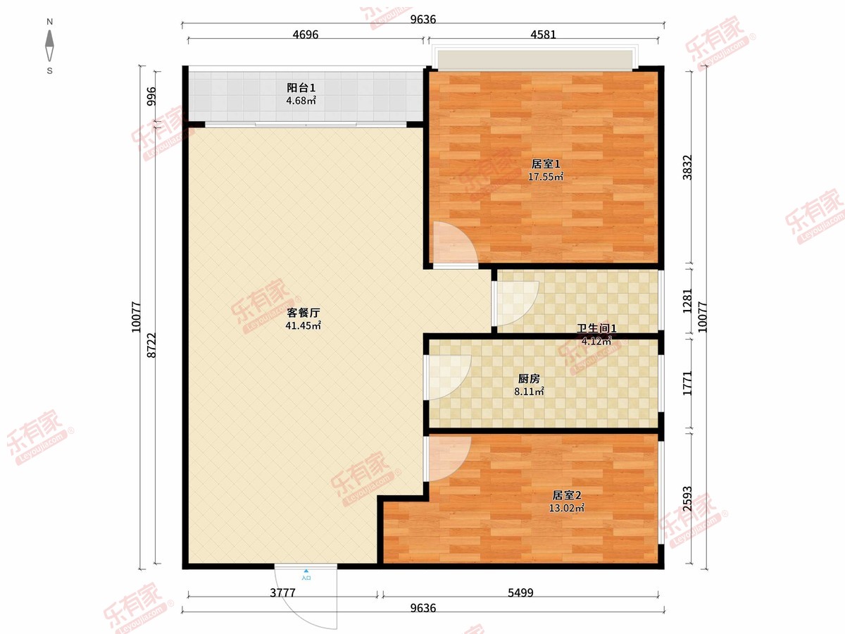 天地源·御湾雅墅 2房2厅1卫1厨1阳92.0m² 南