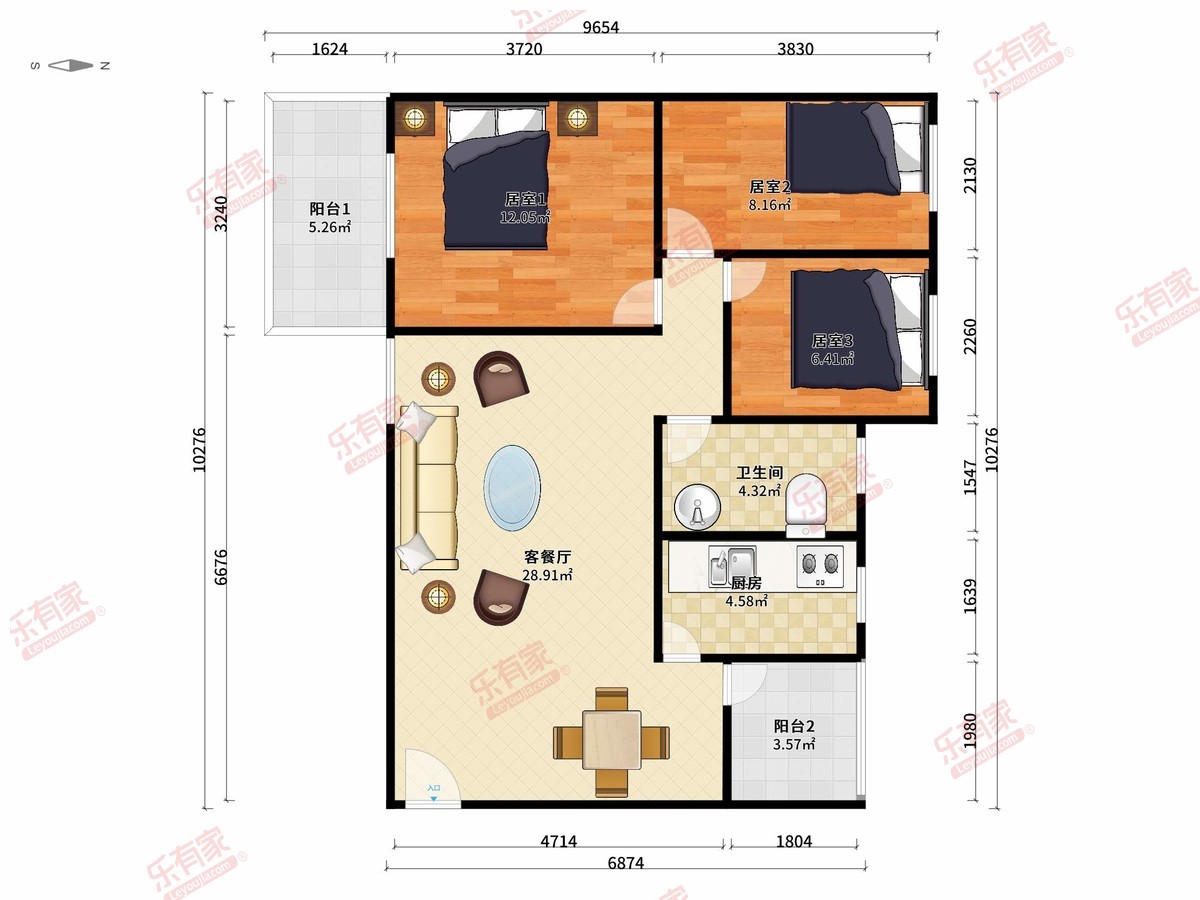 高标住宅小区户型图