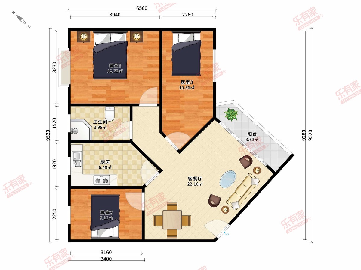 桃源居12区户型图