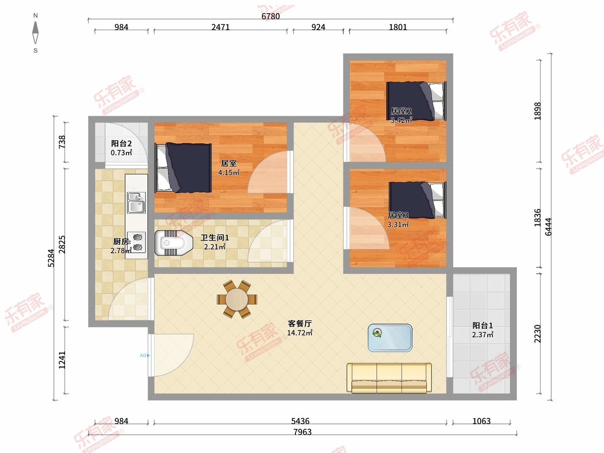 下闸新村户型图