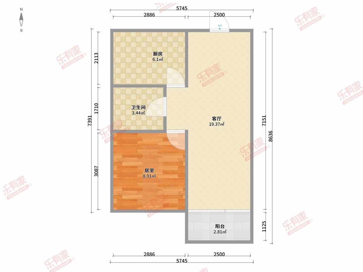 西街苑 1房1厅1卫 46㎡-佛山西街苑租房