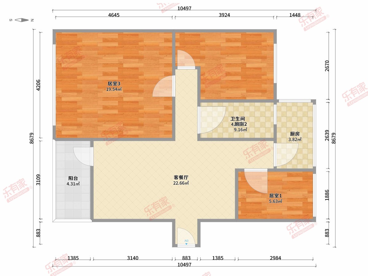 外运住宅小区 3房2厅1卫 75㎡-深圳外运住宅小区租房