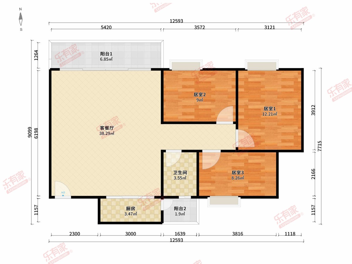 罗仙新村 3房2厅1卫 85㎡-中山罗仙新村二手房