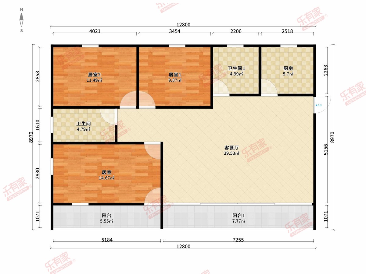 逸朗华府 3房2厅2卫 106㎡-江门逸朗华府二手房