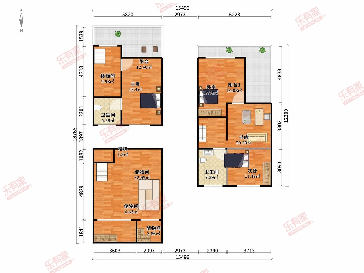 柏塘农贸商业中心 7房0厅2卫0厨2阳167.43m² 南