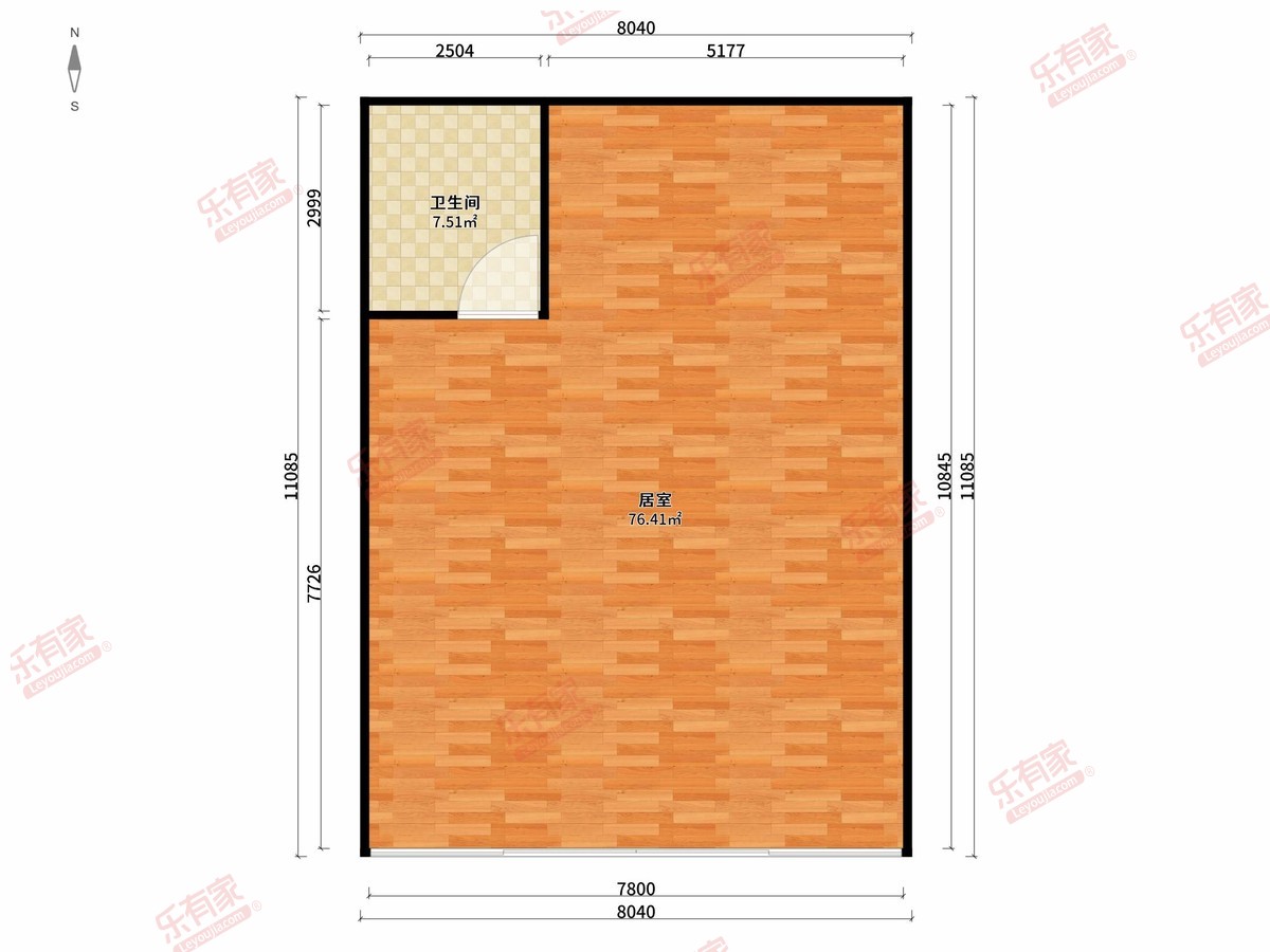富盈公馆 1房0厅1卫0厨0阳90.0m² 南
