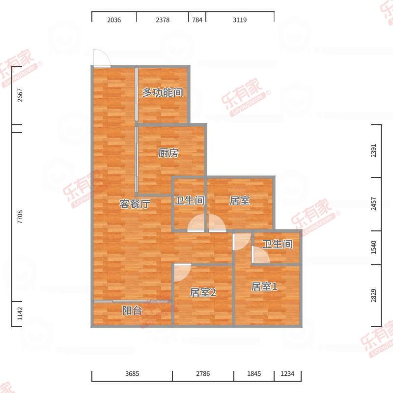 明逸园 4房2厅2卫1厨1阳79.5m² 南