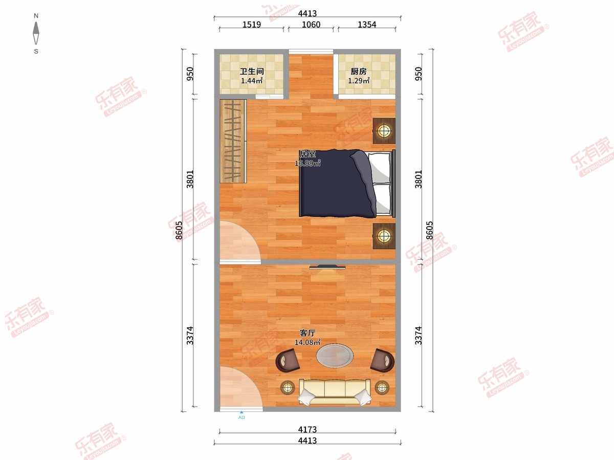 下梅林肉菜市场综合楼户型图