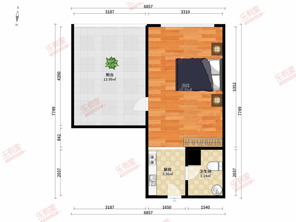 万科城丁香公寓户型图