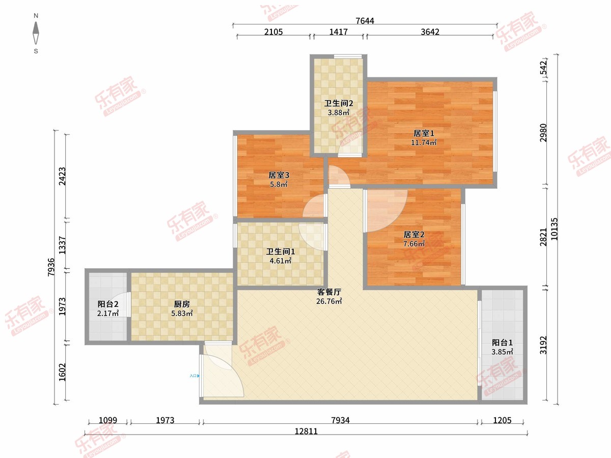 龙光玖龙台二期户型图