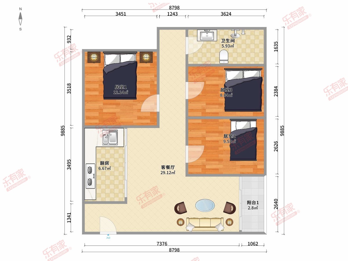 甲壳虫之家户型图